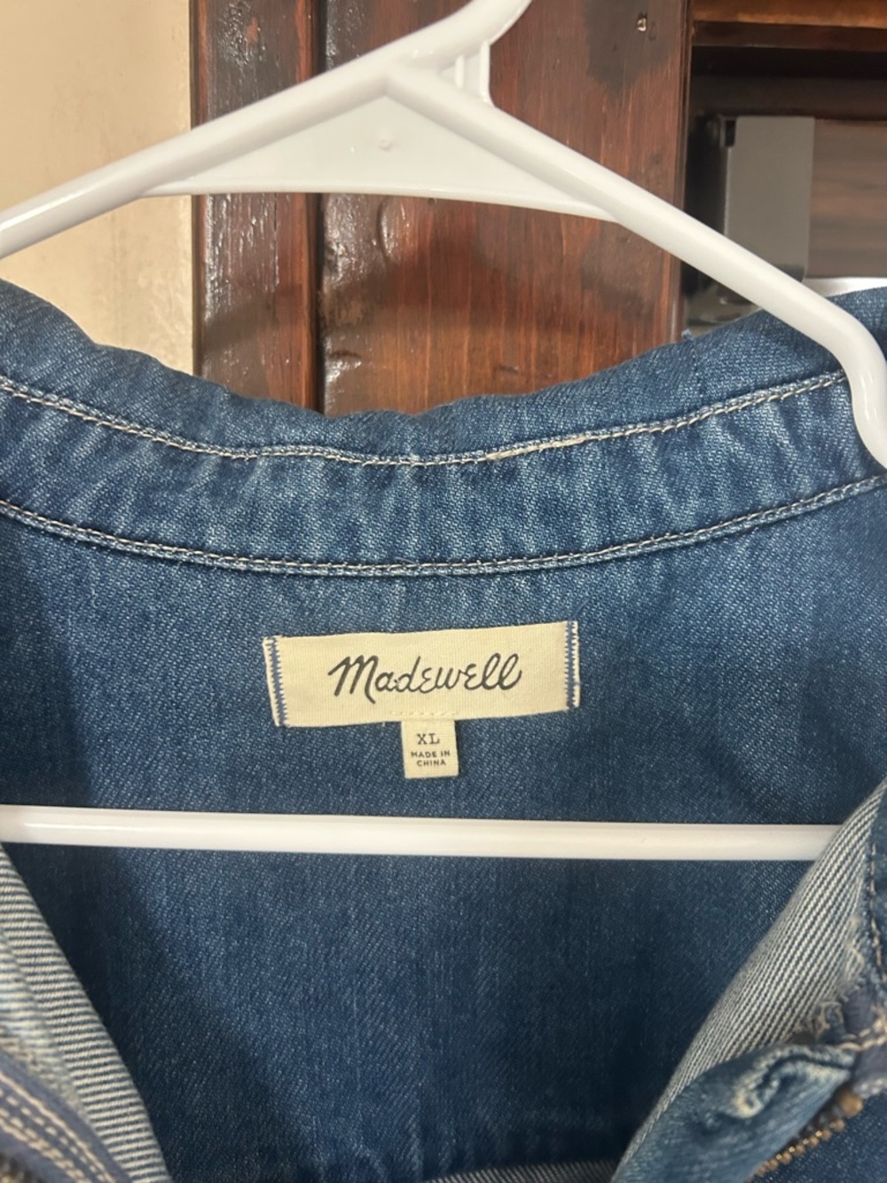 Madewell Blue Denim Zippered Shirt/Jacket - Picture 2 of 6